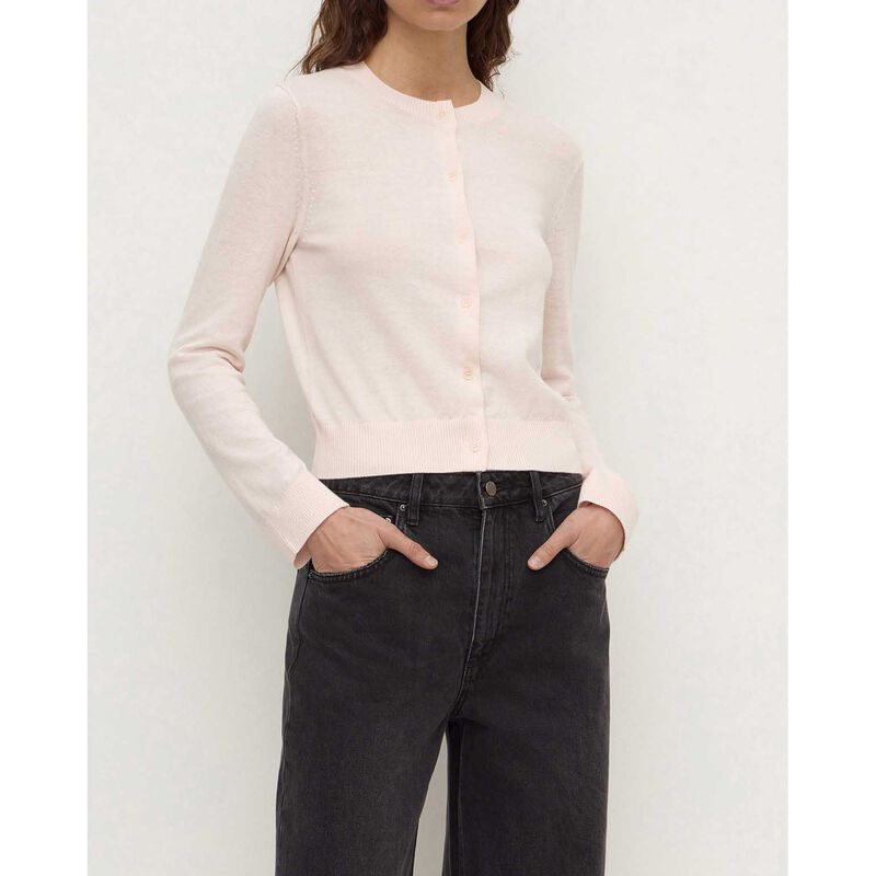Assembly Label Orina Cotton Cashmere Cardigan Soft Rose image number 2